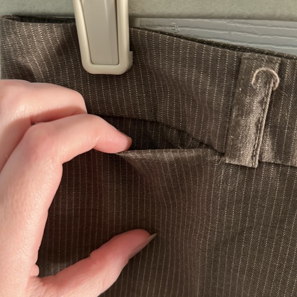 New York & Company Stretch Taupe/Tan/Beige Dress Pants with Stripes - Picture 5 of 13
